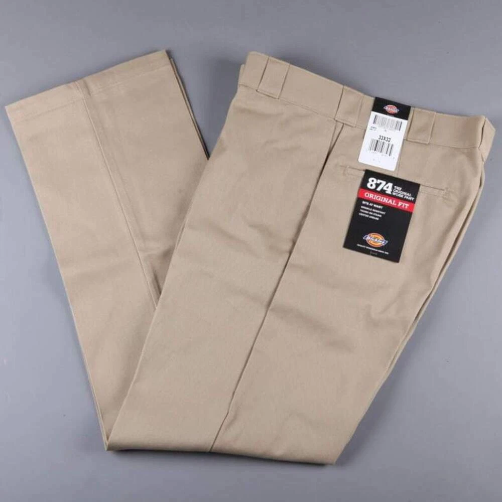 DICKIES ORIGINAL FIT 874 KHAKI WORK PANTS KINGPIN SKATE FREE POST AUS