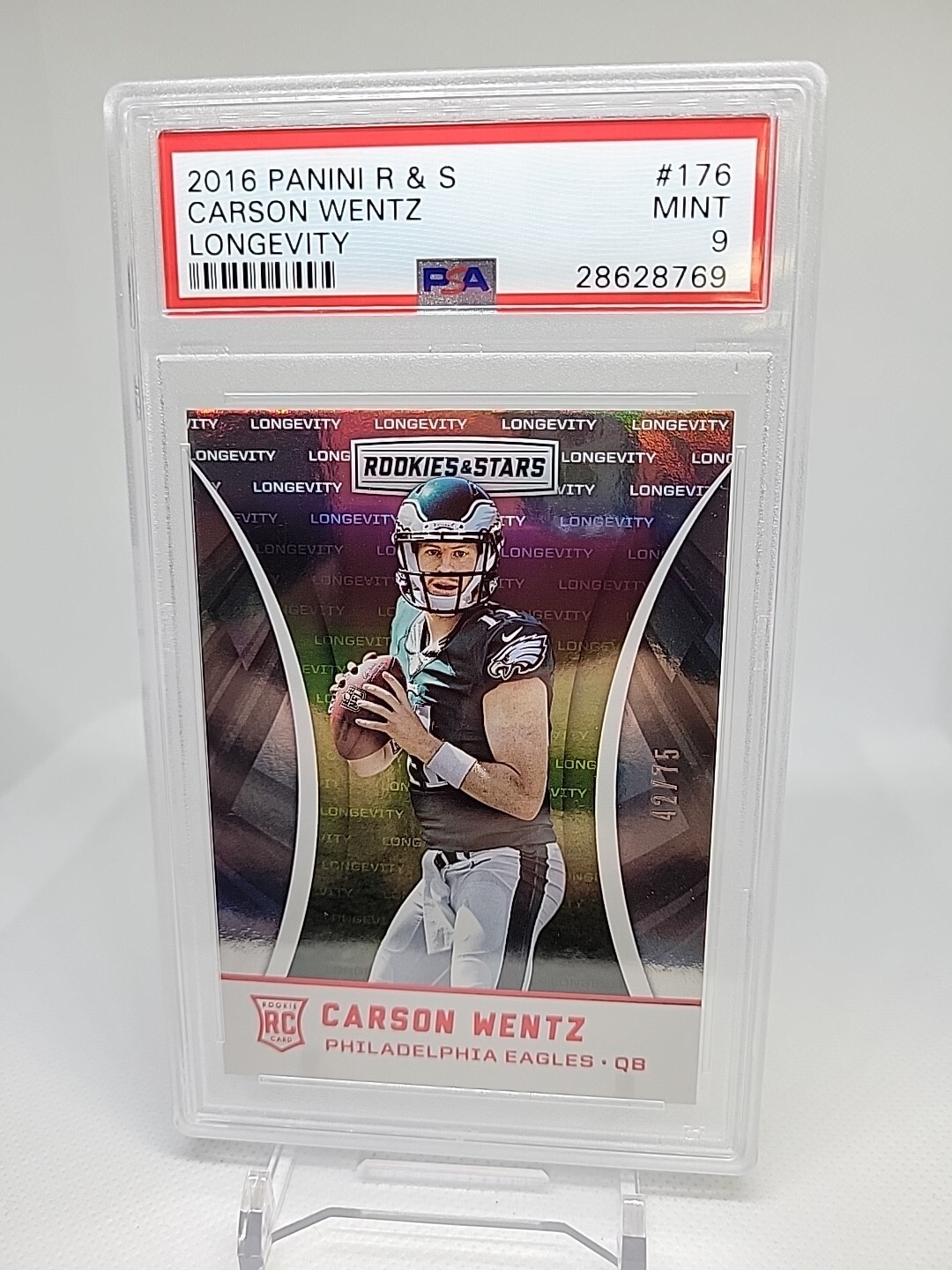Carson Wentz Panini Rookies & Stars #176 Longevity