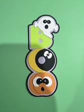 Halloween Title BOO Scrapbooking die cut. Multi-layered. Hand-crafted.