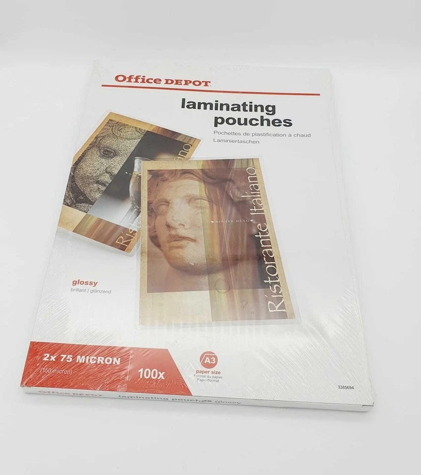 Office Depot Laminierfolien Glänzend 2 x 75 150 Mikron DIN A3 100 Stück