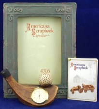 4 x 6 Golf Set Picture Frame Clock