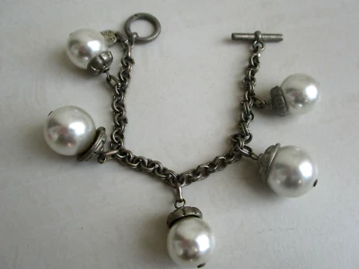 Bracelet "BalaBoosté" couture perles costume jewelry bracelet vintage - Photo 1/4