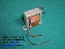 1949 Audio Output Transformer for Model 400, Sentinel 7" TV and Others