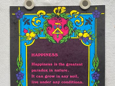 neon park betty duck (特価!!RARE直筆サインポスター) 1970 Insanity Blacklight Poster - Happiness - William George