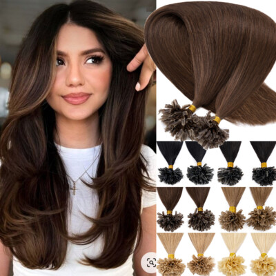 Keratin Bonding Hair Echthaar Extensions 1G Strähnen Haarverlängerung 45 55 60cm