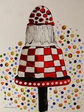 Original Bakery Sketch Cake Food Watercolor Impressionism