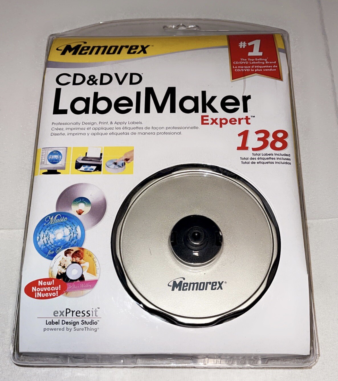 Memorex CD & DVD Label Maker Expert 138 Labels & Software - New /Free ...