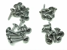 40pcs kick panel interior chrome trim screws finish washers 4 sizes fits Ford