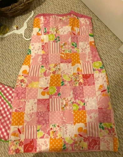 Vintage Lilly Pulitzer Strapless Patchwork 2 Minute Patch Dress 8