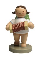 Wendt & KüHn, Engel Mit Konzertina, Dunkel, 650/78, Neu 2019 Geschenk Weihnacht