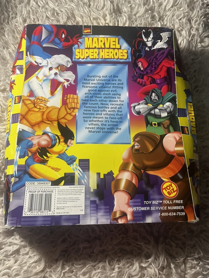 1998 Boxed Marvel Super Heroes Toy Biz 36948307 Wolverine & Green Goblin Vintage - image 3 of 4