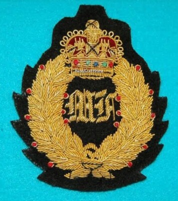 2ND DRAGOON QUEENS BAY HANDMADE EMBROIDERY GOLDEN  BULLION BLAZER BADGE
