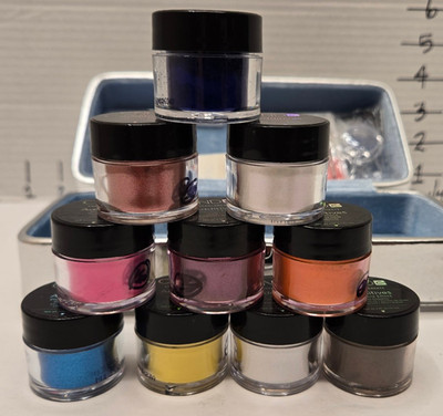 CND Enhancements/Additives/Pigment Effects/Mixed Lot/with Case/Manicure Tools