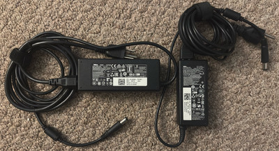 Lot of 2 - Genuine Dell Power Supply - 0Y4M8K: 90W 19.5V and 06TM1C: 65W 19.5V