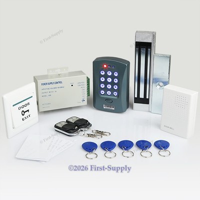 DIY RFID Access Control System Kit+180kg Magnetic Lock+2Remote Controls+Doorbell