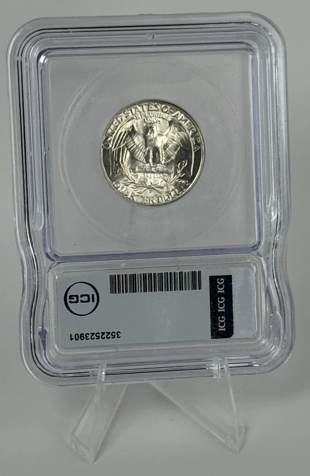 1946-D Washington Silver Quarter MS65 DDR D/D Large Die Cracks Brilliant Unc - Image 2 of 4