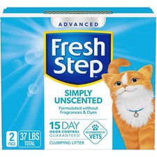 37 lb Advanced Odor Control Unscented Clumping Cat Litter - Vet Recommended