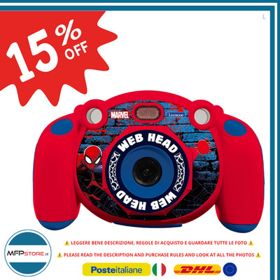 Kinder Digitalkamera Lexibook Spider-man DJ080SP 4in1 12MP 32GB Rot Blau USB-C