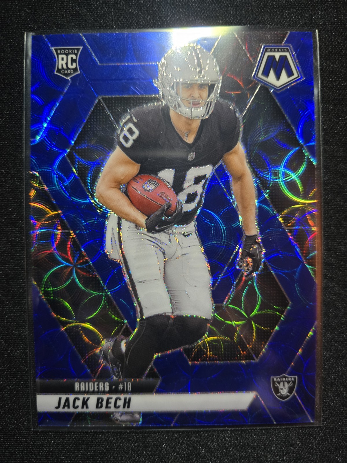 2025 Panini Mosaic Jack Bech Blue Scope Prizm Rookie RC #349- Raiders