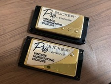 Epiphone Pro-Bucker 2 & 3 Alnico 2 Gold Covered Humbucker Pickup Set Unused