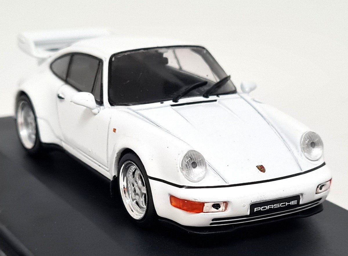Solido 1/43 Porsche 911 964 RS 3.8 Grand Prix White Diecast Scale Model Car