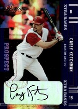 2005 Playoff Prestige #173 Casey Kotchman Auto Xtra Bases Purple Vertical #/50