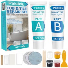 Tile Repair Kit, Shower Tray Kits, Waterproof And Leak-Proof, 50g+50g