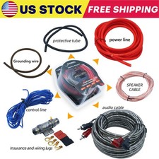4 Gauge Car Audio Cable Kit Amplifier Install Amp RCA Subwoofer Sub Wiring 2000W