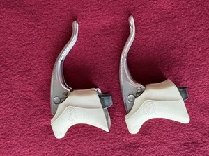 Campagnolo Récord Brake Levers With Original White Hoods, Very Good