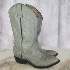 Botas vaqueras occidentales grises CEBU Bull Neck para hombre talla 7,5