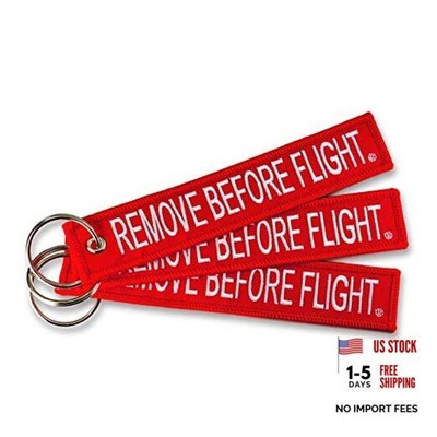 Apex Imports AIXEPA 3X Remove Before Flight Red/White Key Chain 5.5'' x 1''