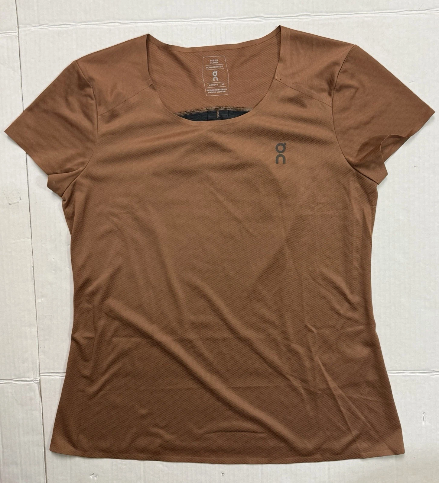 ON Running Performance Women's XS Auburn/Gray Two-Tone Short Sleeves Tee
