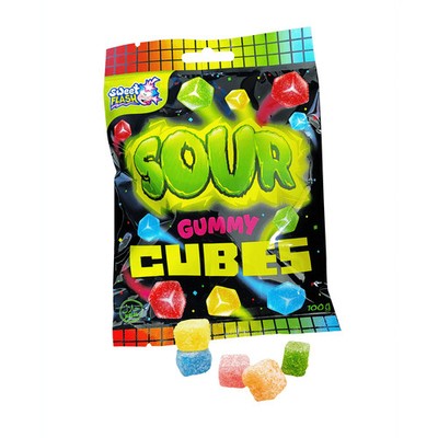 Sweet Flash Sour Gummy Cubes Fruchtgummi 100g