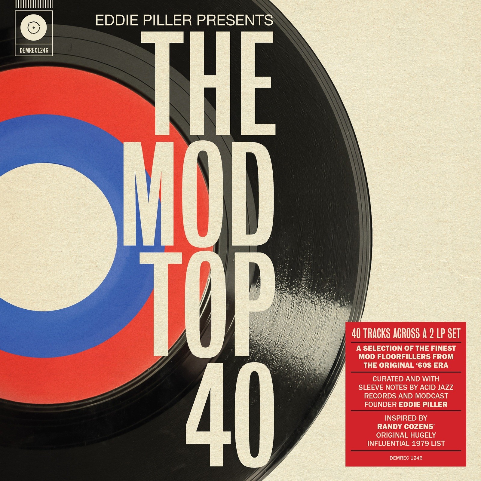 Eddie Pillar Presents Mod Top 40 Double LP Vinyl NEW