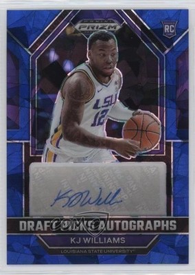 2023-24 Panini Prizm Draft Picks Blue Ice 74/75 KJ Williams #DPA-KJW Auto 0v2h