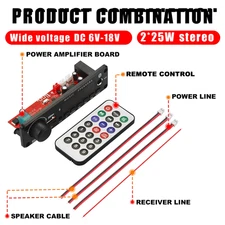 NEW 200W Amplifier Bluetooth DIY MP3 WAV Decoder Board DC 12V 100W Wireless Car 