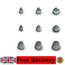 Hearing Aid Open Domes, Size Small, Smoky Grey - 10 Count Durable Silicone