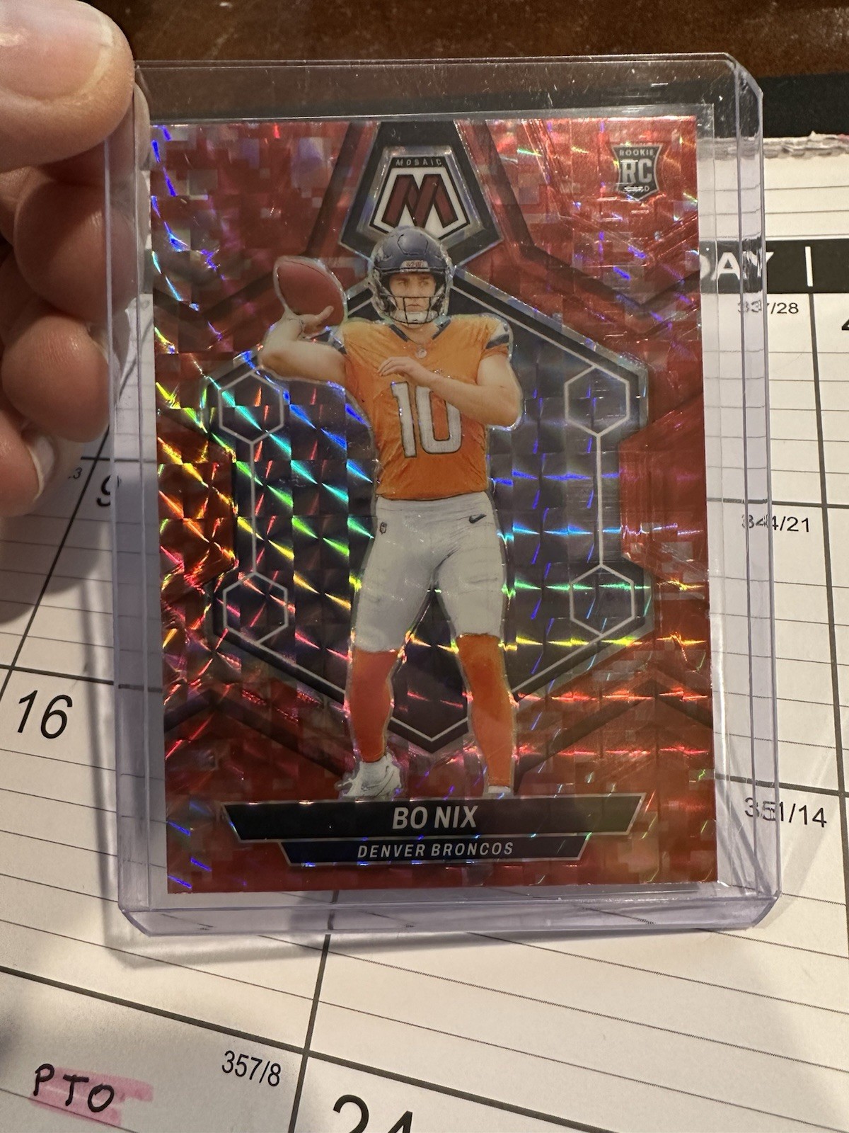 2024 Panini Mosaic BO NIX RC Hobby Exclusive Red Mosaic #312 Broncos