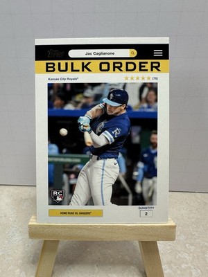 Jac Caglianone 2026 Topps Series 1 Flagship RC Bulk Order #BO-4 - Royals