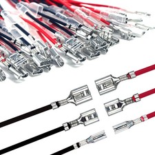 30PCS 2.8mm /4.8mm /6.3mm Female Speaker Wire Connectors with Insulation4307