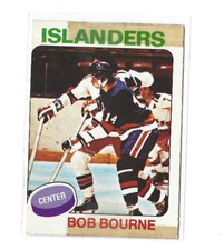 1975-76 O-Pee-Chee #163 Bob Bourne RC DAMAGE
