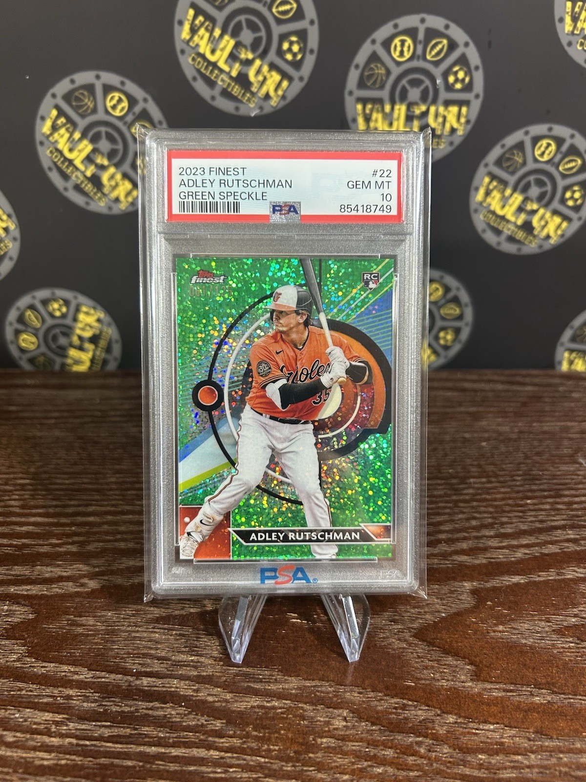 2023 Finest Green Speckle Refractor /125 Adley Rutschman PSA 10 GEM MT Rookie RC