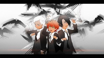 Anime yakusoku no neverland emma norman ray black Playmat Gaming Mat Desk 4211