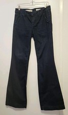 Pilcro And The Letterpress Women's 28 Wide Leg Mid Rise Dark Wash Denim Jeans