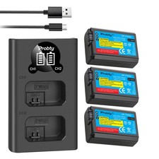 NP-FW50 Battery LED Charger for Sony Alpha A6000 A6400 A6500 A6300 A6100 A7