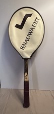 Raqueta de tenis Snauwaert "Dyno-Wood" de colección con protector hecha en Bélgica