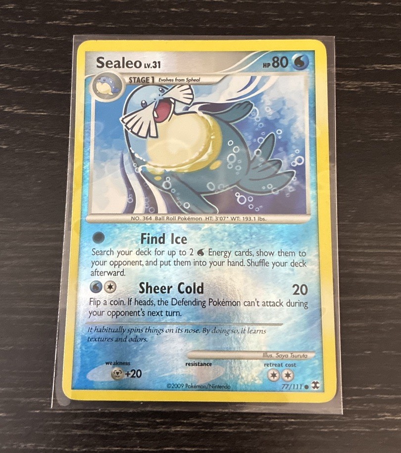Sealeo 77/111 Platinum Rising Rivals Reverse Holo Pokemon Card