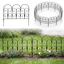 5 x Metal Garden Lawn Edging Path Flower Bed Border Fence Panels (45cm x 40cm)