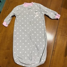 Carter's Baby Sleeping Sack One Size Polka Dot Print Ballet Fleece Warm  Cozy