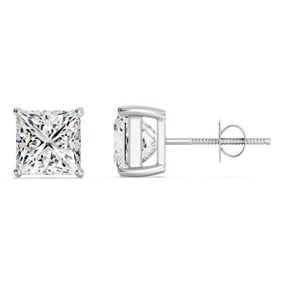 Weißgold Diamant Ohrstecker Prinzessin 1 Karat Lab Created Massive 18 Karat D...